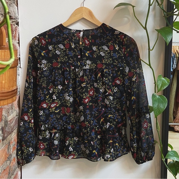 Madewell Floral Blouse XXS - Picture 4 of 6